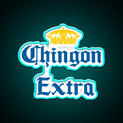 Chingon Extra Beer Bar Decor Led Neon Sign Rgb Color - Size and dimension reference