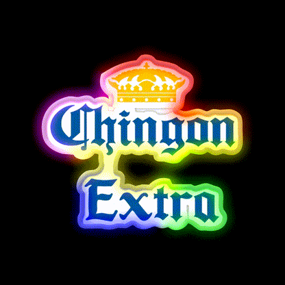 Chingon Extra Beer Bar Decor Led Neon Sign Rgb Color - LED neon sign close-up detail