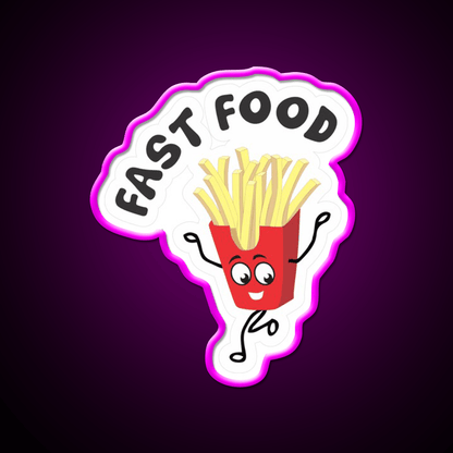 Chips Fast Food Led Neon Sign For Burger Place Wall Art Rgb Color - Shineneon