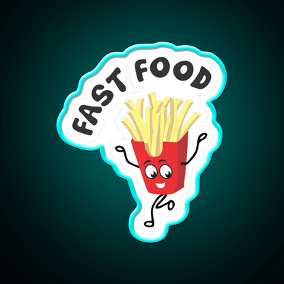 Chips Fast Food Led Neon Sign For Burger Place Wall Art Rgb Color - Shineneon