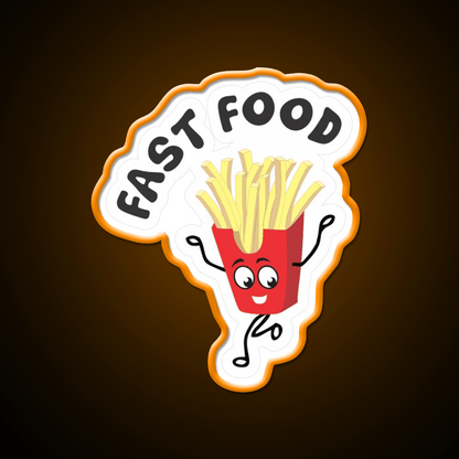 Chips Fast Food Led Neon Sign For Burger Place Wall Art Rgb Color - Shineneon