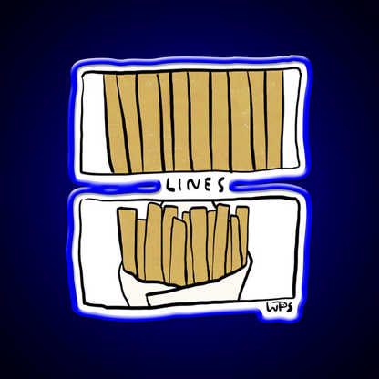 Chips For Lines Fast Food Led Neon Sign For Burger Place Rgb Color