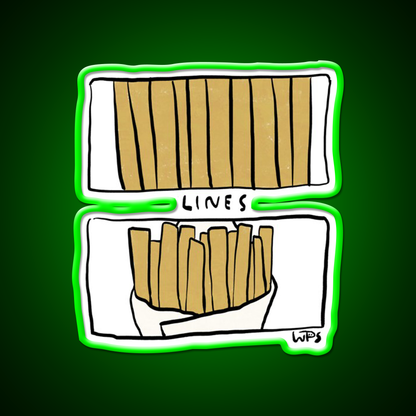 Chips For Lines Fast Food Led Neon Sign For Burger Place Rgb Color