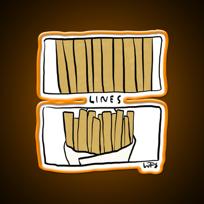 Chips For Lines Fast Food Led Neon Sign For Burger Place Rgb Color