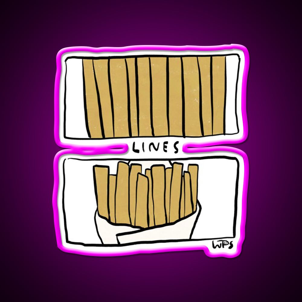 Chips For Lines Fast Food Led Neon Sign For Burger Place Rgb Color