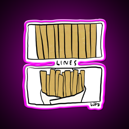 Chips For Lines Fast Food Led Neon Sign For Burger Place Rgb Color