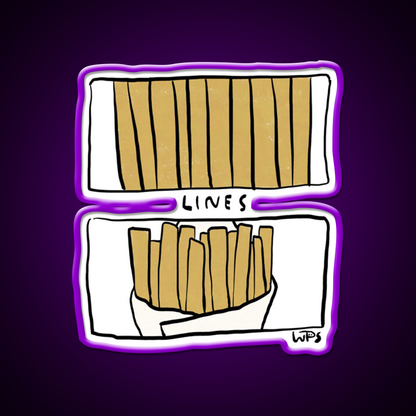 Chips For Lines Fast Food Led Neon Sign For Burger Place Rgb Color