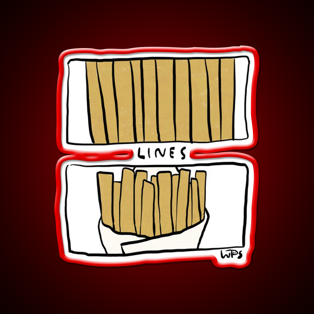 Chips For Lines Fast Food Led Neon Sign For Burger Place Rgb Color