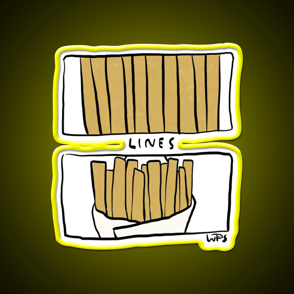 Chips For Lines Fast Food Led Neon Sign For Burger Place Rgb Color