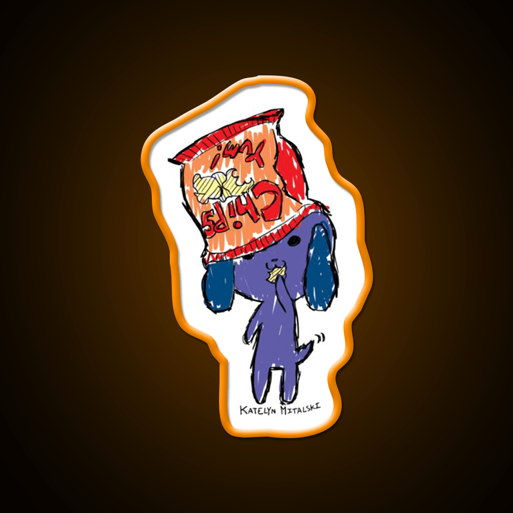Chips Puppy Snack Food Led Neon Sign Rgb Color - Shineneon