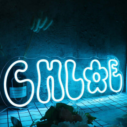 Chloe Blue Name Led Neon Sign | Shineneon