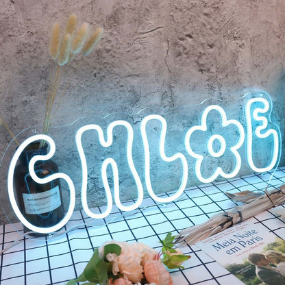 Chloe Blue Name Led Neon Sign | Shineneon
