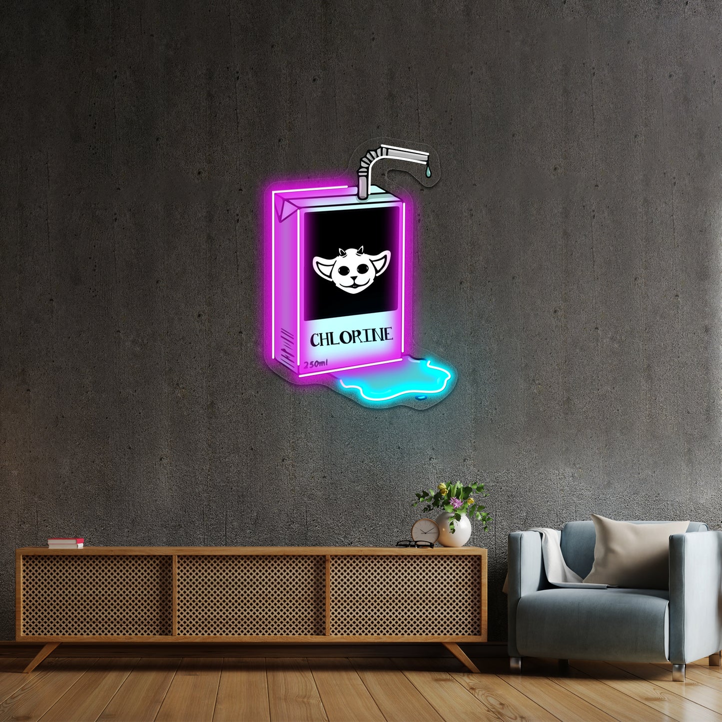 Chlorine Artwork Business Neon Sign