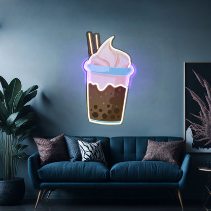 Choco Milktea Custom Led Signs Artwork For Sale - Shineneon