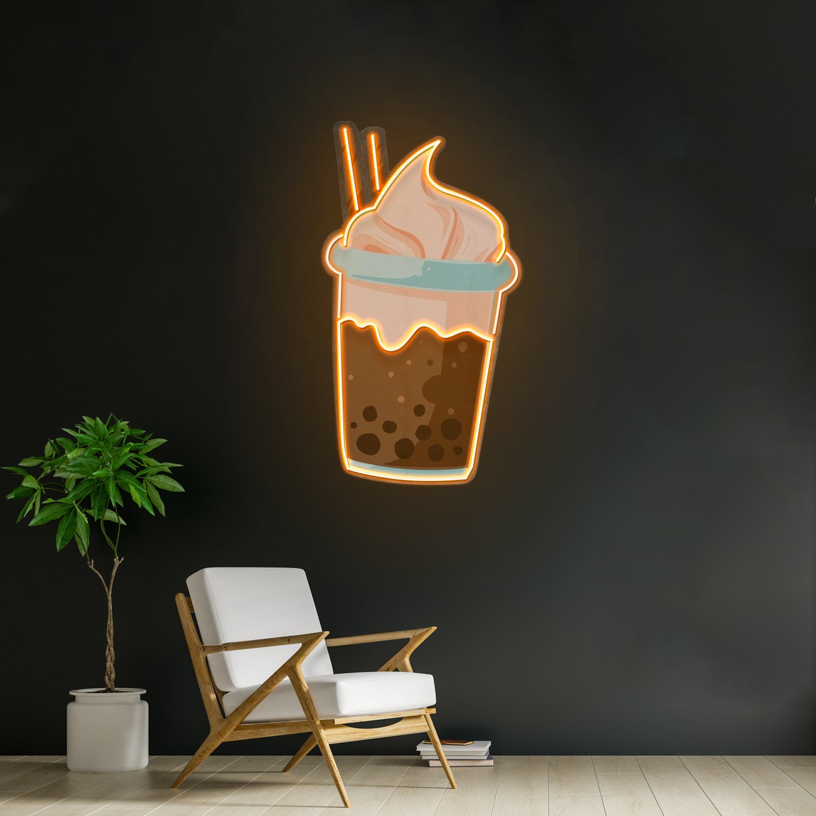 Choco Milktea Custom Led Signs Artwork For Sale