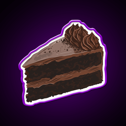 Chocolate Cake Slice Snack Food Led Neon Sign Rgb Color - Shineneon