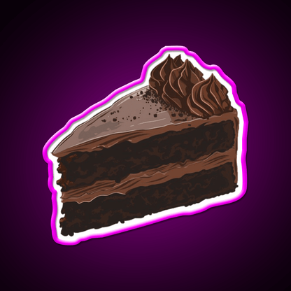 Chocolate Cake Slice Snack Food Led Neon Sign Rgb Color - Shineneon