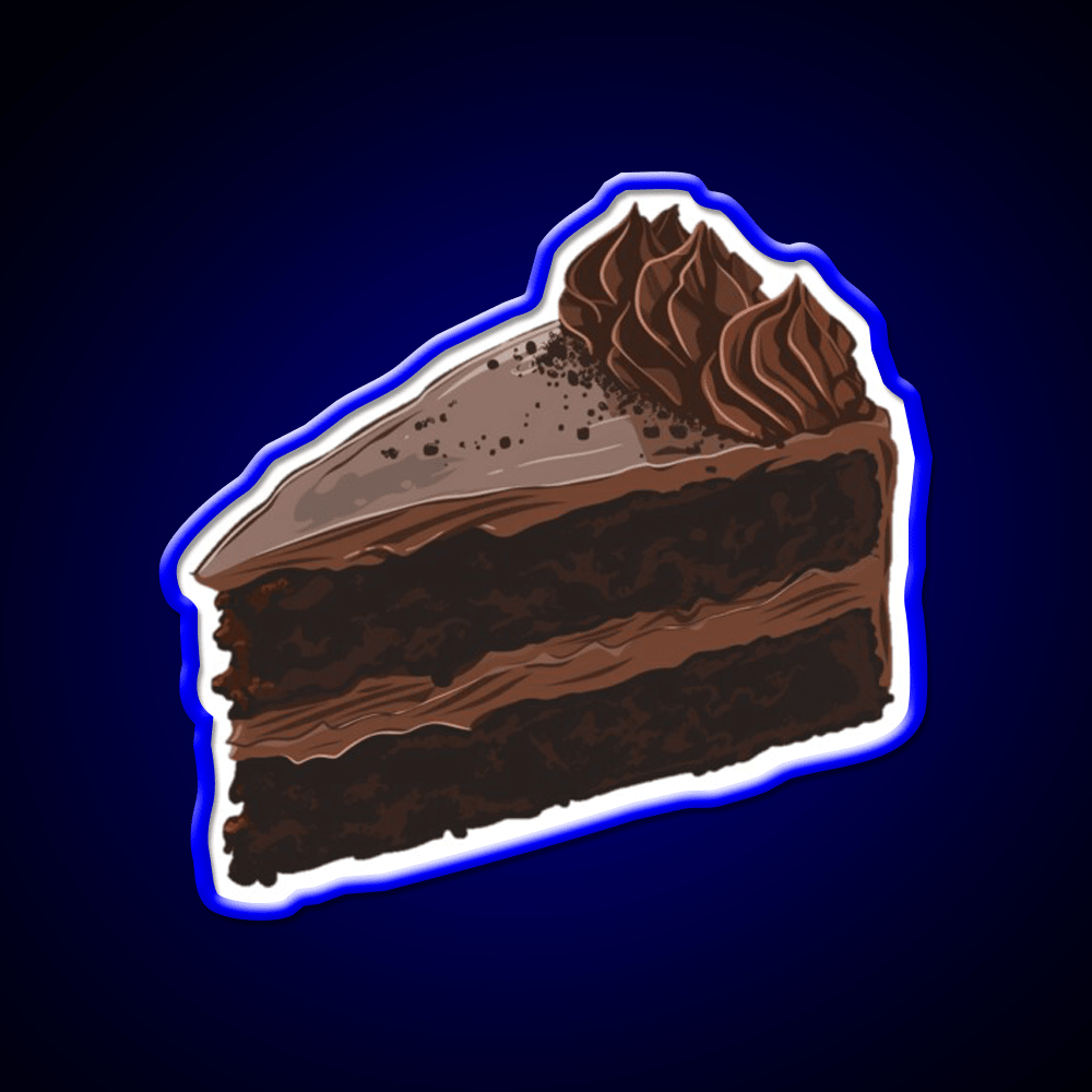 Chocolate Cake Slice Snack Food Led Neon Sign Rgb Color - Shineneon