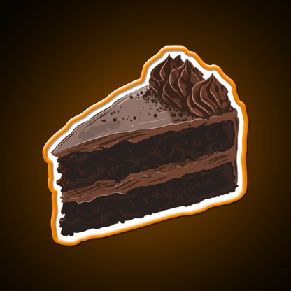 Chocolate Cake Slice Snack Food Led Neon Sign Rgb Color - Shineneon