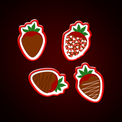 Chocolate Covered Strawberries Snack Food Led Neon Sign Rgb Color - Shineneon