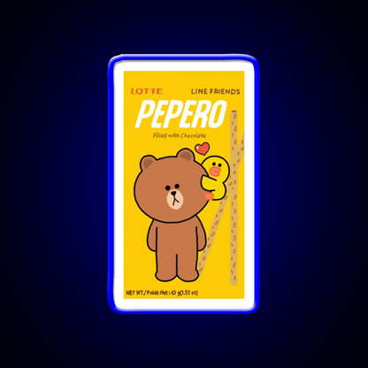 Chocolate Filled Pepero Pocky Snack Food Led Neon Sign Rgb Color - Shineneon