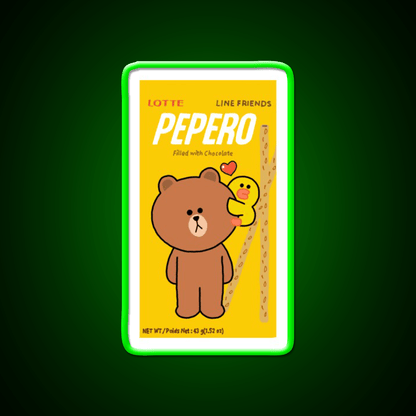 Chocolate Filled Pepero Pocky Snack Food Led Neon Sign Rgb Color - Shineneon