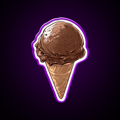 Chocolate Ice Cream Snack Food Led Neon Sign Rgb Color - Shineneon