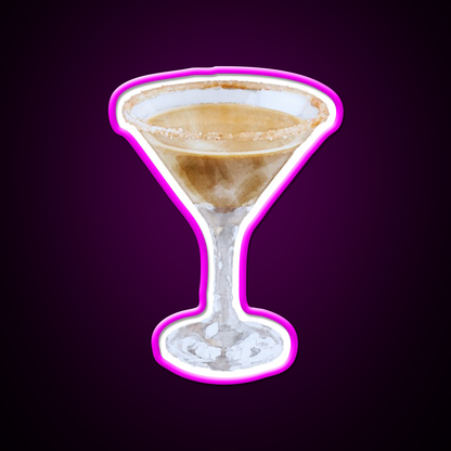Chocolate Martini Cocktail Bar Decor Led Neon Sign Rgb Color - Neon sign mounted on wall in room