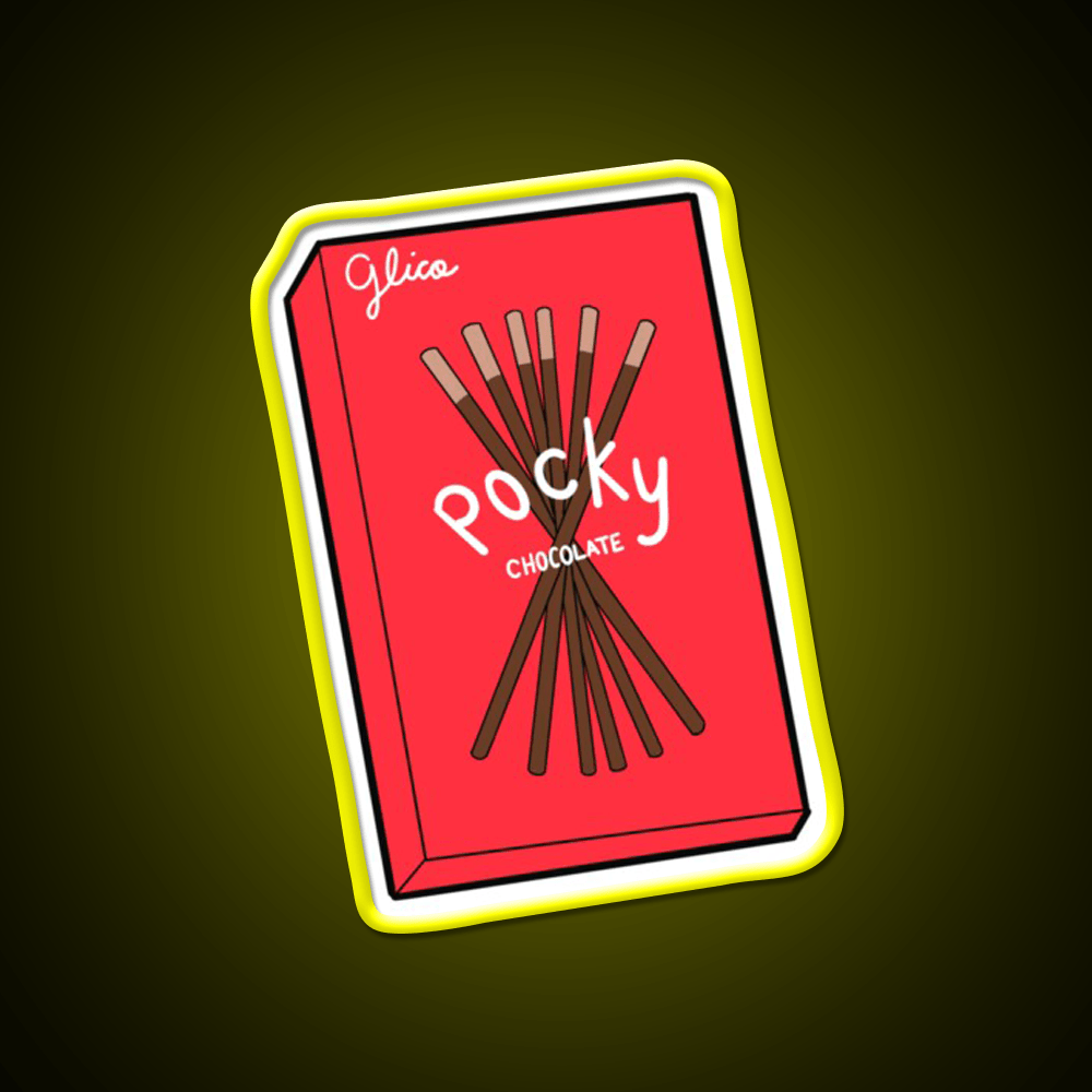 Chocolate Pocky Snack Food Led Neon Sign For Food Counter Rgb Color - Shineneon