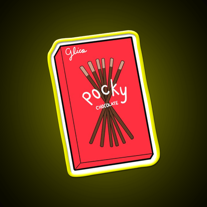 Chocolate Pocky Snack Food Led Neon Sign For Food Counter Rgb Color - Shineneon