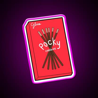 Chocolate Pocky Snack Food Led Neon Sign For Food Counter Rgb Color - Shineneon