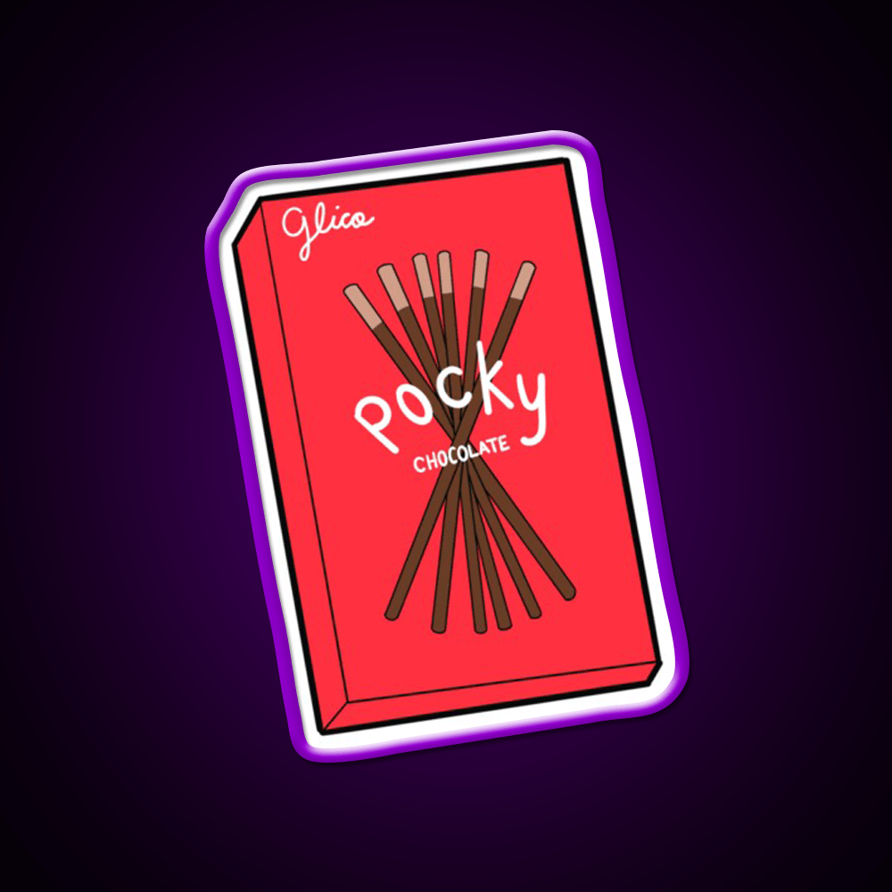 Chocolate Pocky Snack Food Led Neon Sign For Food Counter Rgb Color - Shineneon