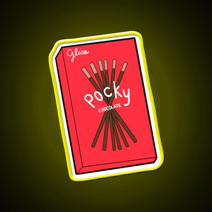 Chocolate Pocky Snack Food Led Neon Sign For Food Counter Rgb Color - Custom LED neon sign front view