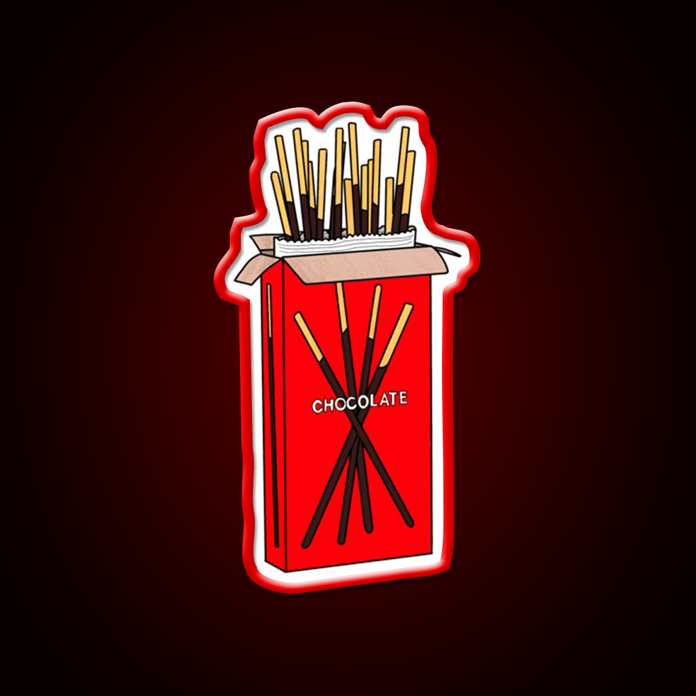 Chocolate Pocky Snack Food Led Neon Sign For Snack Room Rgb Color - Shineneon