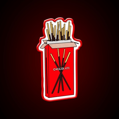 Chocolate Pocky Snack Food Led Neon Sign For Snack Room Rgb Color - Shineneon