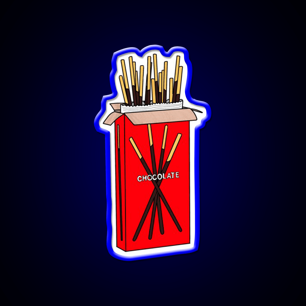 Chocolate Pocky Snack Food Led Neon Sign For Snack Room Rgb Color - Shineneon