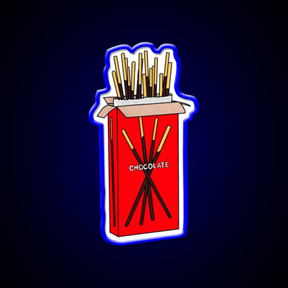 Chocolate Pocky Snack Food Led Neon Sign For Snack Room Rgb Color - Shineneon
