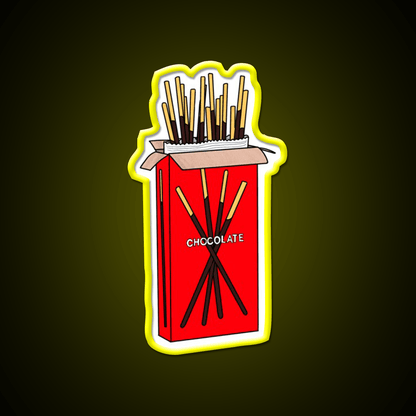 Chocolate Pocky Snack Food Led Neon Sign For Snack Room Rgb Color - Shineneon