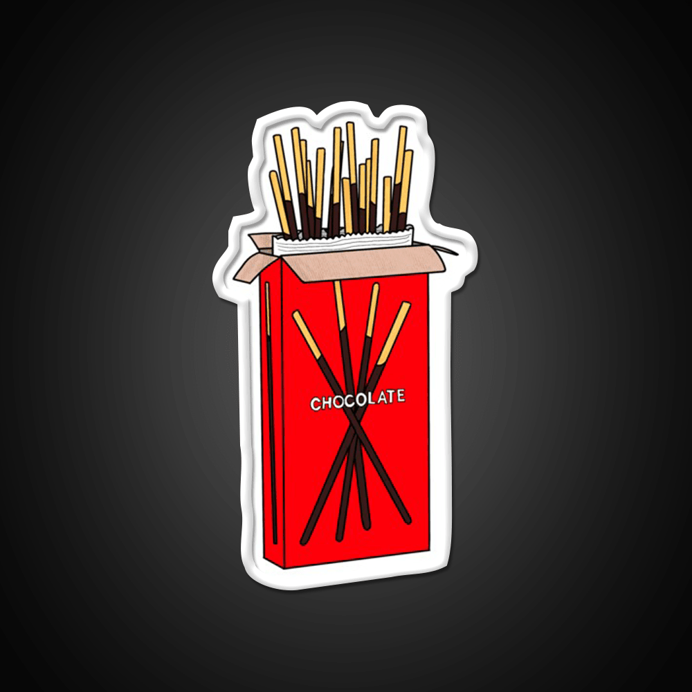 Chocolate Pocky Snack Food Led Neon Sign For Snack Room Rgb Color - Shineneon