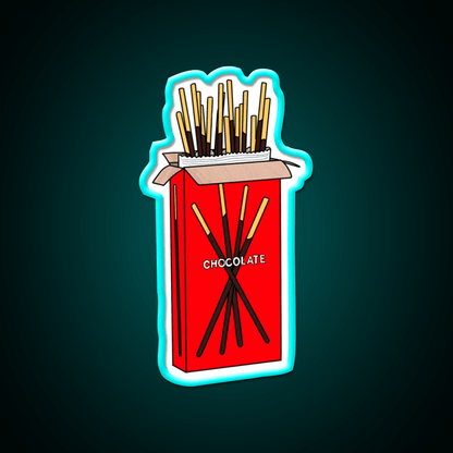 Chocolate Pocky Snack Food Led Neon Sign For Snack Room Rgb Color - Shineneon
