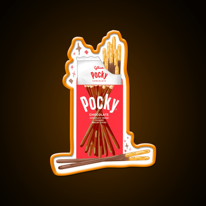 Chocolate Pocky Snack Food Led Neon Sign For Vending Area Rgb Color - Shineneon