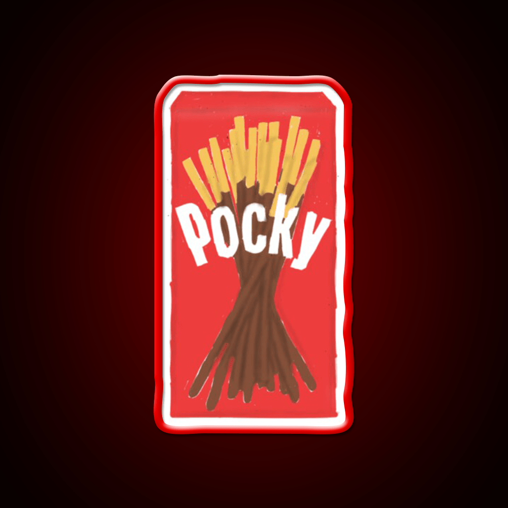 Chocolate Pocky Snack Food Led Neon Sign Rgb Color - Shineneon