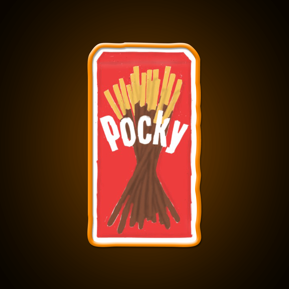Chocolate Pocky Snack Food Led Neon Sign Rgb Color - Shineneon
