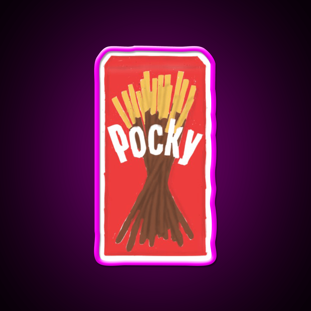 Chocolate Pocky Snack Food Led Neon Sign Rgb Color - Shineneon