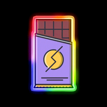 Chocolate Snack Food Led Neon Sign For Snack Room Rgb Color - LED neon sign close-up detail