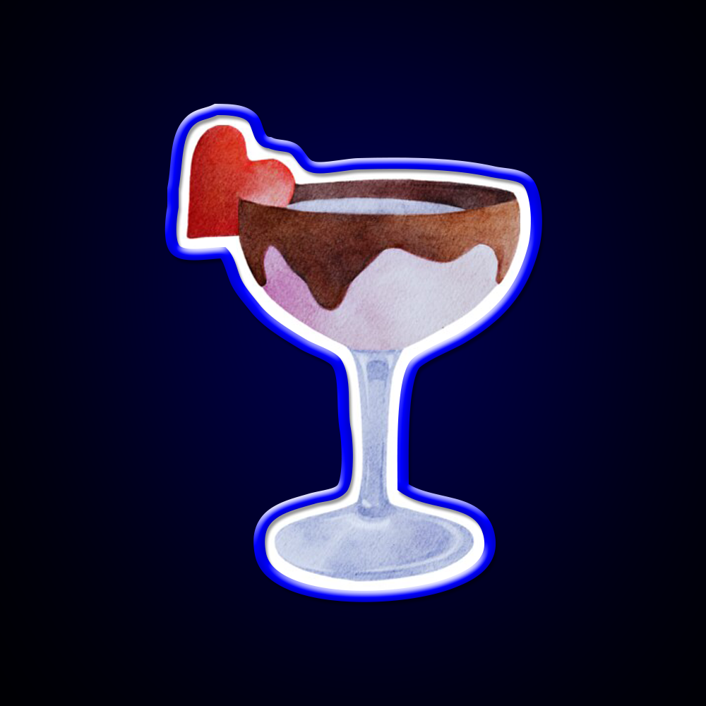 Chocolate Strawberry Martini Cocktail Bar Decor Led Neon Sign Rgb Color - LED neon sign view 5