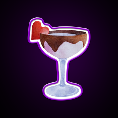 Chocolate Strawberry Martini Cocktail Bar Decor Led Neon Sign Rgb Color - LED neon sign view 9