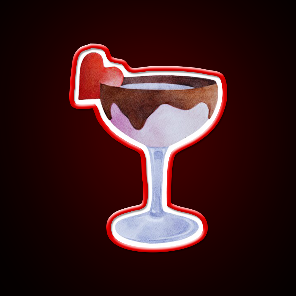 Chocolate Strawberry Martini Cocktail Bar Decor Led Neon Sign Rgb Color - LED neon sign view 10