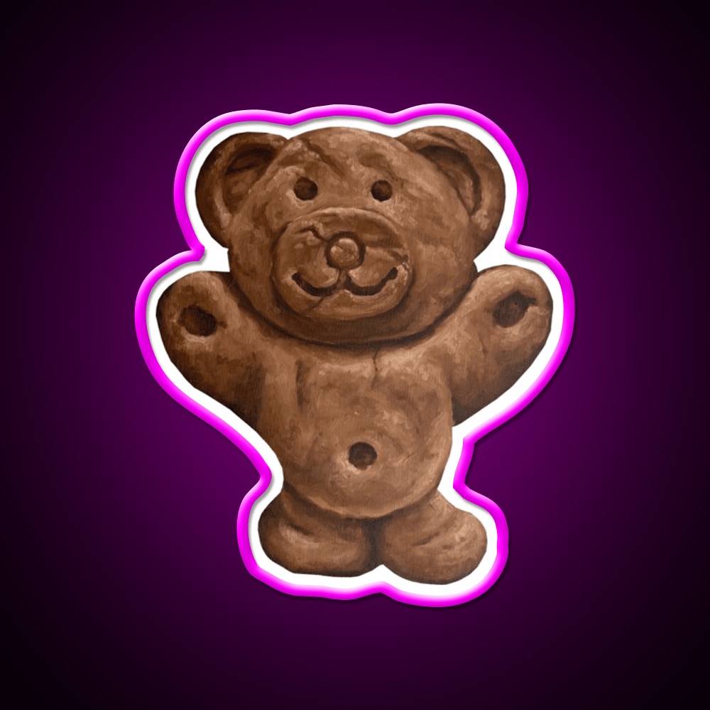 Chocolate Tiny Teddy Snack Food Led Neon Sign Rgb Color - Shineneon
