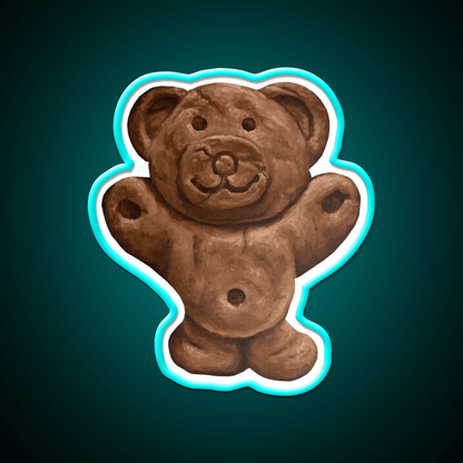 Chocolate Tiny Teddy Snack Food Led Neon Sign Rgb Color - Shineneon